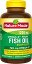 Burp-Less 물고기 기름 1200 mg 일, 120 Softgels, 심장 건강을 위한 물고기 기름 Omega 3 보충교재 당 1