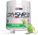 EHP Labs OxyShred Non Stimulant Pre Workout Powder - Stim Free Pre Workout, L 글루타민 및 아세틸 L 카르니틴을 가진 남자 & 여자를 위한 카페인 자유로운 운동 - 사과, 60의 서빙
