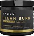 Kaged Thermogenic Powder Clean Burn Elite | Strawberry Lemonade | 남성 및 여성 | 체중 관리 보충교재 | 유기 카페인 & 애플 아이더 바인가 | 30 인