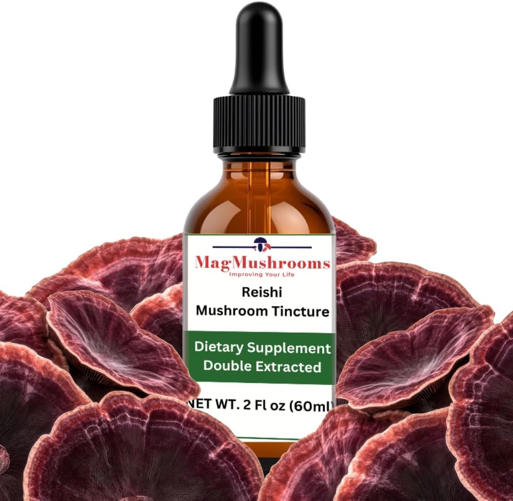 Reishi Tincture, 매일 보충, 높은 효능, 2 Fl oz, 60 복용량에 대 한 두 배 추출