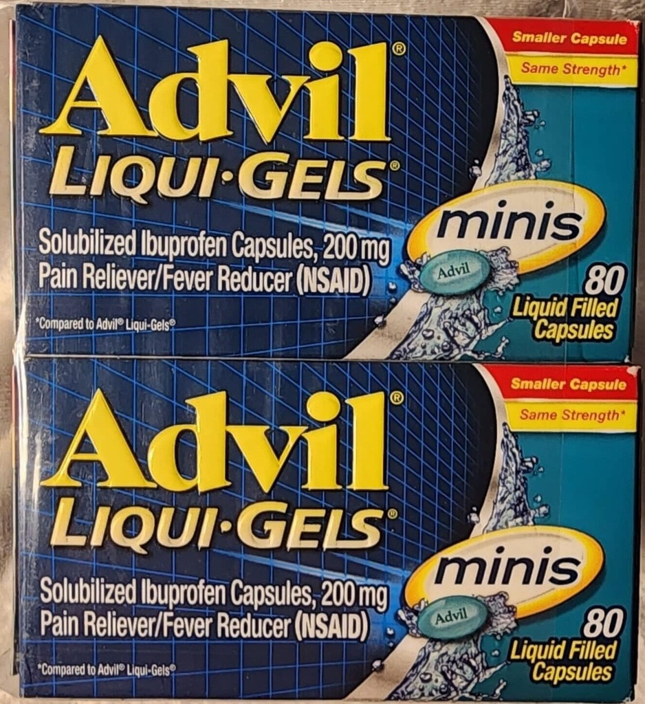 Advil Liqui-Gels 미니, 병 당 80 캡슐 (3 병)