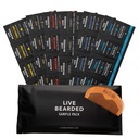 Live Bearded Beard Oil and Butter Grooming Kit Sample Pack with Comb, 보너스 선물 - 모든 자연 성분 Shea, Argan, Jojoba - 성장 지원 - 미국에서 만든