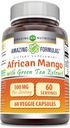 녹차 추출물과의 놀라운 수식 아프리카 망고 | 서빙 당 500 Mg | 60 Veggie Capsules | Non-GMO | 글루텐 프리 | 미국