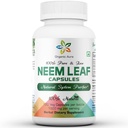 유기 Aura Neem 캡슐. 순수한 100% 및 유력한. 익지않는 녹색 전체적인 Superfood. 전체 스펙트럼 Neem Leaves로 만든. 기적 해독제. 레이디언트 피부와 면역.