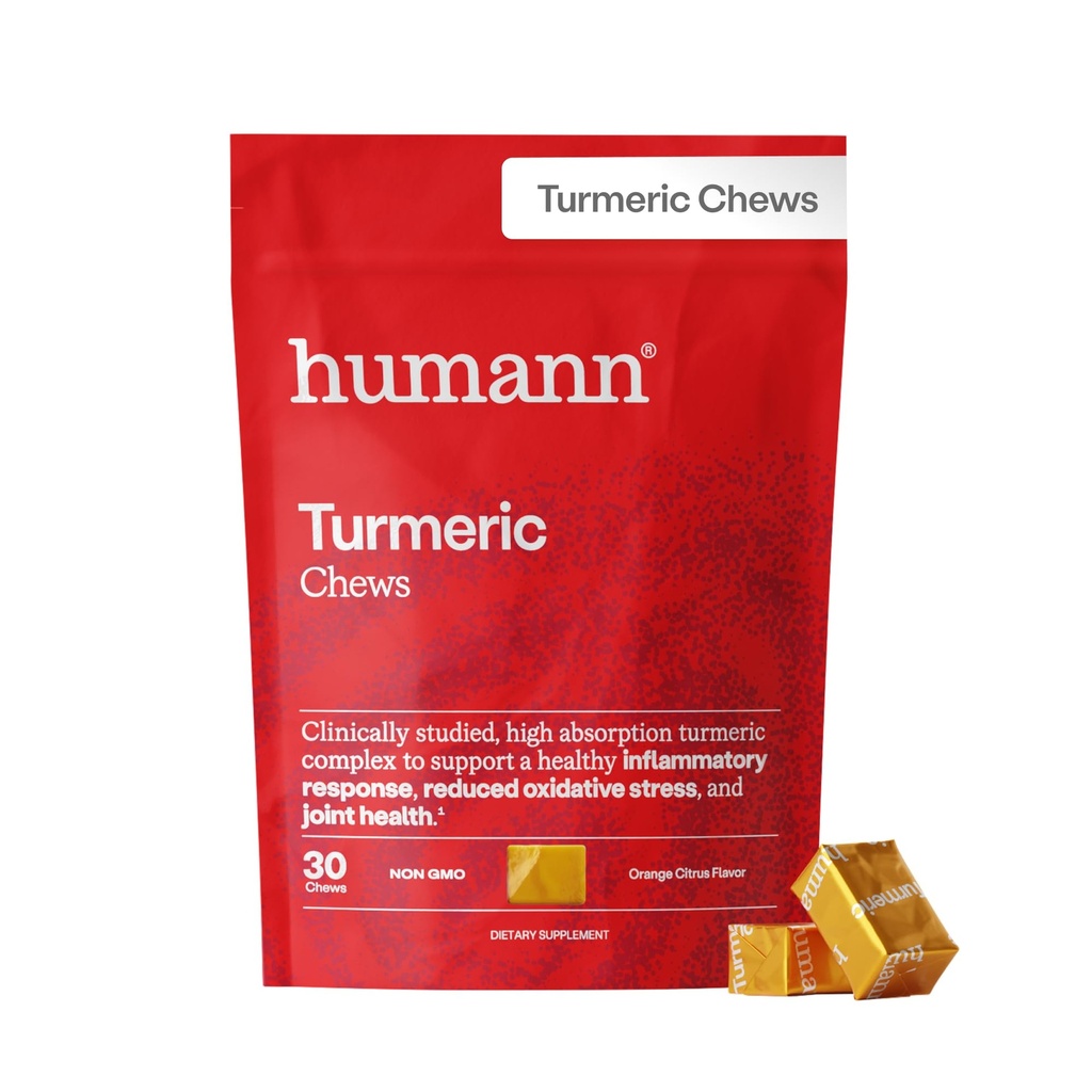 HumanN Turmeric Chews 보충교재 – 임상적으로 장식된 높은 흡수 Curcumin Complex - SuperBeets 제작자에서 주황색 감귤류 풍미 – 합동 건강 – 30 조사