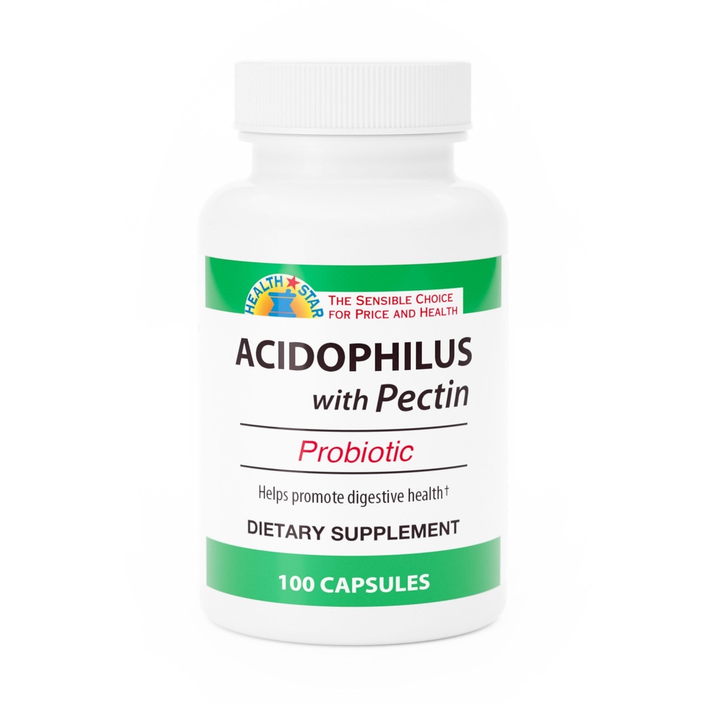 Pectin Probiotic 캡슐과 GeriCare Acidophilus, Intestinal Flora, Digestive Gut Function, Boosts Immune Defenses 및 Strengthens Bones, 100 Count (Pack of 1) 최적화