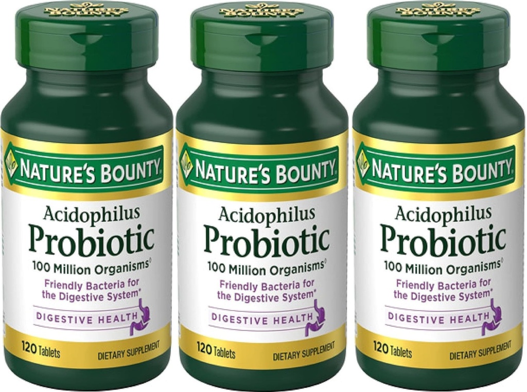 자연의 현상 산성 화약 Probiotic, 120 조사 (3의 팩)