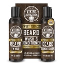 Viking Revolution은 Argan Oil과 Jojoba Oil을 가진 남자를위한 세탁 및 Beard 컨디셔너 - Beard Softener 및 Strengthener Beard Care Beard 샴푸 및 컨디셔너 (5oz, 달콤한 담배)