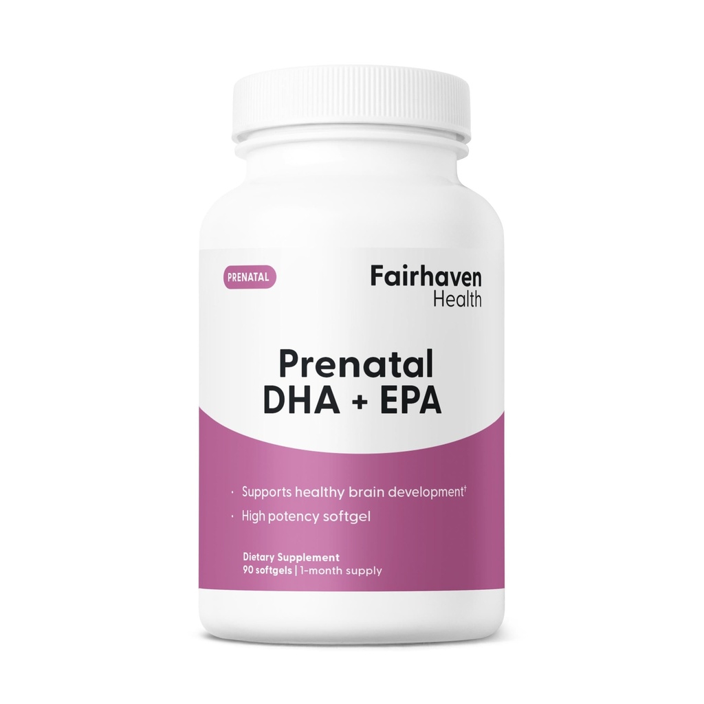 Fairhaven Health Peapod Prenatal DHA 보조제 | 건강한 임신을위한 프리미엄 아이슬란드어 물고기 오일 보충 | EPA DHA 오메가 3 뇌, 눈, 심장 발달을위한 보충 | 감귤류 | 90 Softgel