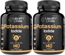 건강 복용량 칼륨 + Iodide (KI) 정제 - 130mg 140 정제 - Thyroid Support, Cellular Metabolism & Electrolyte Balance - Non-GMO, Gluten-Free, GMP 인증, 2 팩