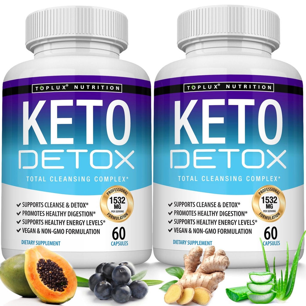 Toplux Keto Detox 알약 고급 클렌징 추출물 - 1532 Mg 천연 Acai Colon Cleanser 공식, Flush Toxins & Excess Waste, 남성 여성, 60 캡슐, 보충교재