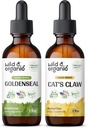 야생 & 유기 Goldenseal Tincture 2 fl oz & 고양이 클로 Tincture 4 fl oz