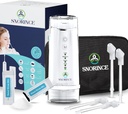 Sinus Relief 용 Nasal Irrigation System - 휴대용 무선 Neti Pot Nose Cleaner - 성인 및 어린이 용 Sinus Flush Kit, 4 Rinse 모드가있는 홈 및 여행, 4 노즐, 40 소금 팩