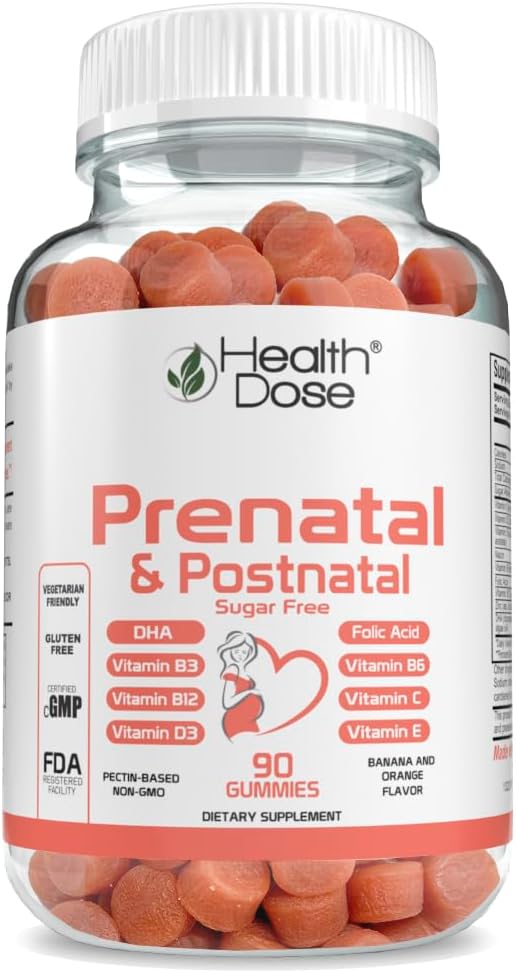건강 복용량 Prenatal/Postnatal Complex 보충. 비타민 B6, B12, C의 아연. 90Ct