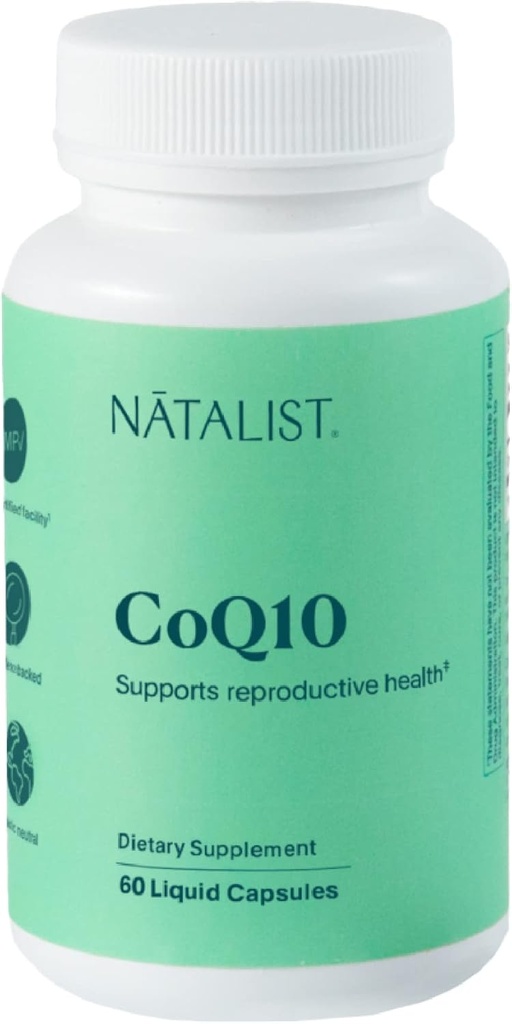NATALIST CoQ10 Ubiquinone 120 mg 매일 불연성 비타민 강력한 산화 방지제 방위 & 세포 에너지 지원 보충교재 - 여자 & 남자 Vegan, 비 GMO - 60 액체 캡슐을 위한 높은 흡수