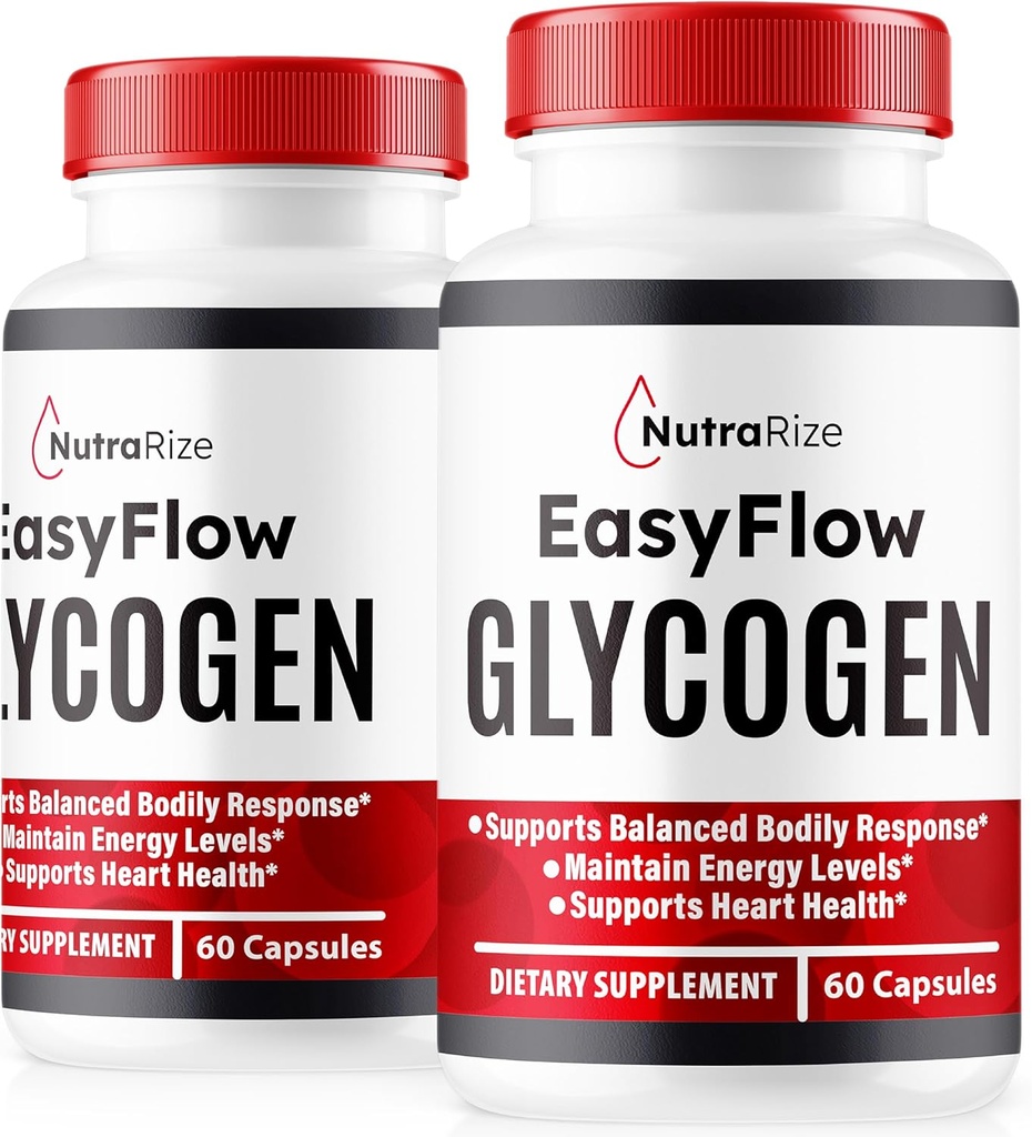 NutraRize (2 팩) Easy Flow Glycogen, EasyFlow Glycogen 지원 캡슐, Easy Flow Glyco Optimizer, 공식 EasyFlow Glyco Optimiser Caps, Easy Flow Detox Cleanse, Easy Flow Glycol (120 캡슐)