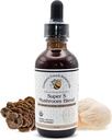 Creator's Touch Botanicals, Super 5, Mushroom, Reishi, Turkey Tail, Lions Mane, Chaga 및 Maitake Mushrooms와 혼합 2 fl oz. 두 배는, Macerated 추출했습니다.