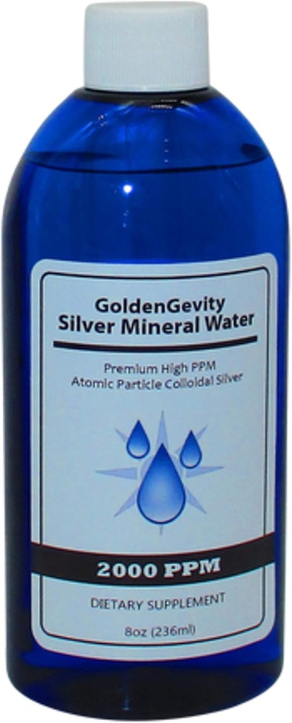 2000 PPM Bioactive Atomic Colloidal Silver, 8 oz | 비독성, 비 GMO Trace 무기물 면역 지원 보충교재