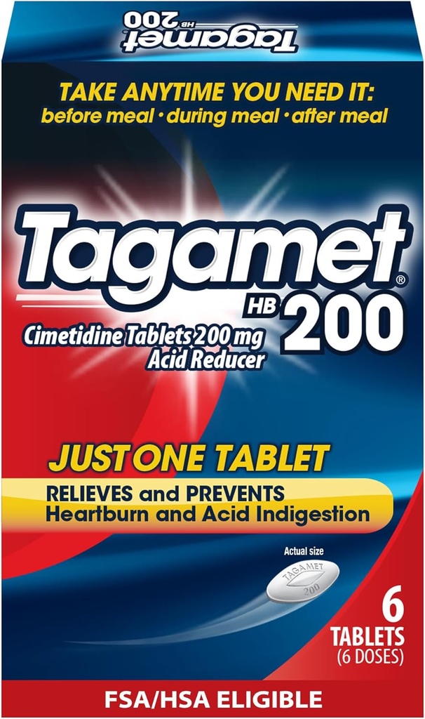 Tagamet HB 200 mg Cimetidine 산성 흡진기와 Heartburn 기복, 구호하고 Indigestion, 6 조사를 방지하십시오