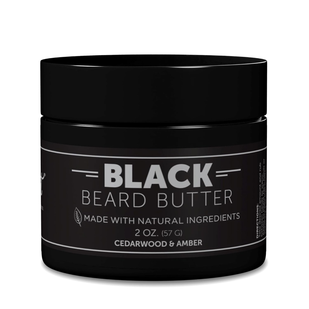 Detroit Grooming Co. Beard Butter for Men|소프트렌즈・소프트렌즈・드라이어&샤 버터|블랙 향기, 2oz