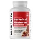뇌 Forza 유기 빨간 Reishi 버섯 캡슐, Adaptogenic 버섯 강화 면역 지원, 심장 및 심장 혈관 건강, 일반 웰빙 및 활력, 비 GMO, 비건, 유기, 90 캡슐