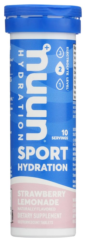Nuun Hydration: Strawberry Lemonade 전자 음료 정제 (2 10 탭의 튜브)
