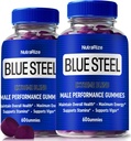 (2 팩) 남자를 위한 파란 강철 Gummies, 부스트 Confidence 및 전반적인 건강에 매일 영양, 최고봉 성과를 지원하는 모든 자연적인 보충교재, 공식적인 남성 거미, BlueSteel 검토 (120의 Gummies)