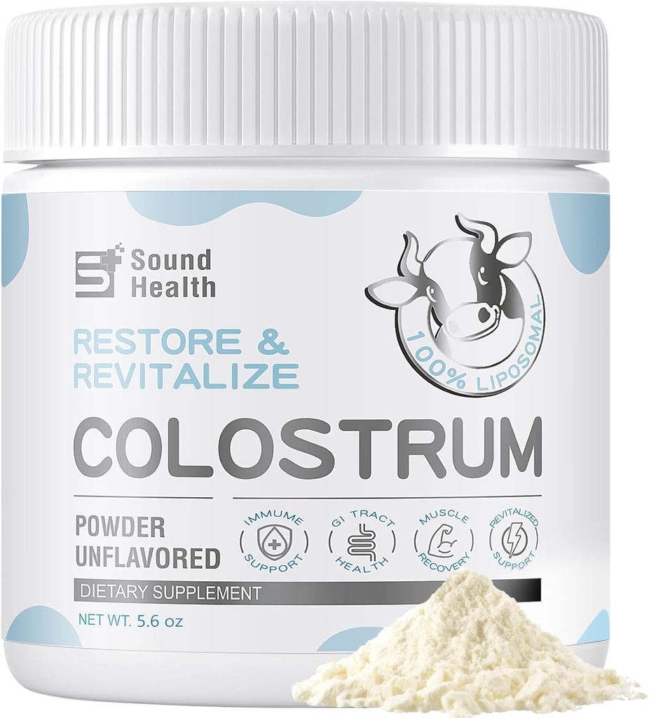인간을 위한 Colostrum 보충교재 분말 - Gut 건강을 위한 유기 Bovine Colostrum 보충교재, 머리 성장, 면역 지원 - Unflavored (73의 서빙)