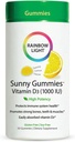 Rainbow Light - Sunny Gummies 비타민 D3 1000 IU, 건강한 뼈, 근육 및 비타민 D3, Soy-Free, Gluten-Free, Sour Lemon, 50 Gummy Drops와 가족 친화적 인 Chewable의 면역성 지원