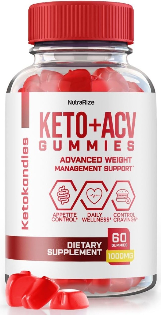견과류 KetoKandies Keto+ACV 체중 감량, 최대 강도 보충, Gomitas 리뷰 (60 Gummies)