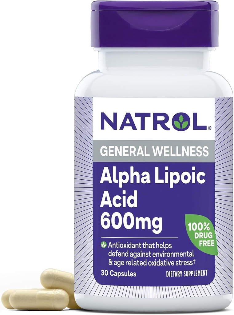 Natrol 알파 Lipoic 산 600 mg 모자, 30 ct