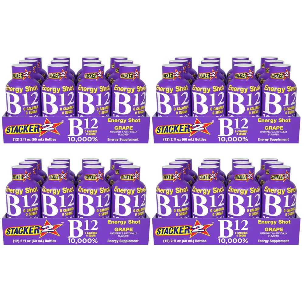 쌓아올리는 기계 2 포도 B12 에너지 탄, 2oz (48의 포장)