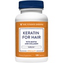 Biotin & Collagen을 가진 머리를 위한 비타민 Shoppe Keratin는, 강한, 건강한 머리, 머리 광택 (120의 캡슐)를 지원합니다