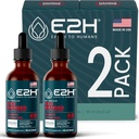 E2H Red Banded Polypore Extract - 면역 지원, 소화 건강, 에너지 및 자연 면역 부스트 (2 병)을위한 버섯 보충 공식