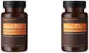 성분 비타민 K2 (100 mcg, 65 캡슐)와 비타민 D3 (5000 IU, 180 Softgels)