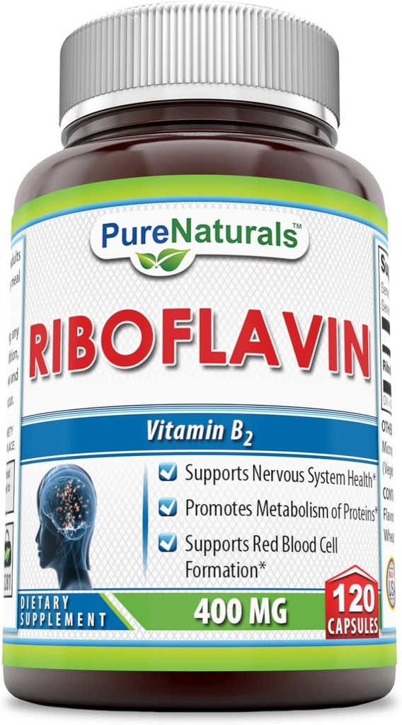순수한 자연적인 Riboflavin 400 Mg 120의 캡슐