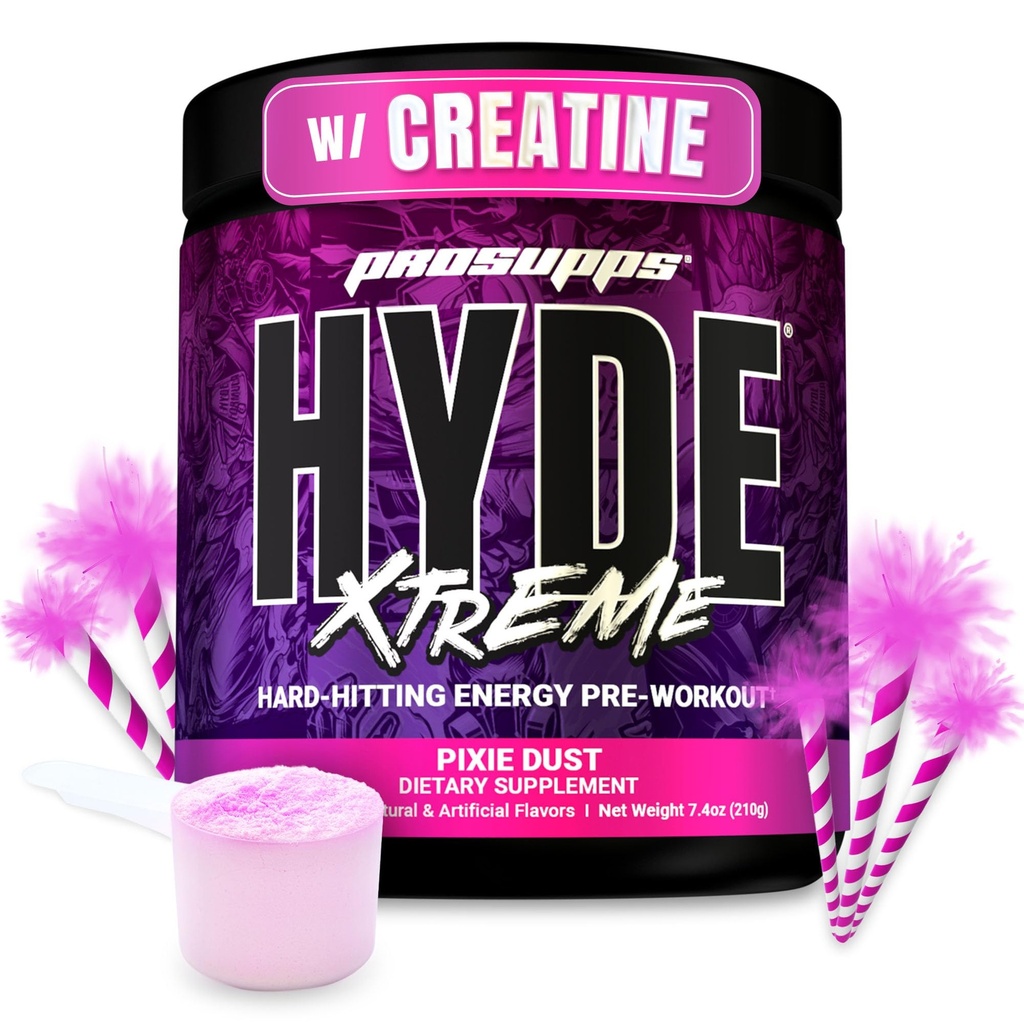 PROSUPPS Mr. Hyde Xtreme Pre Workout Powder with Creatine, Beta Alanine & Caffeine – Extreme Energy, Pumps, Focus & Performance - 남성용 피트니스 및 체육관 보충제 (Pixie Dust, 30 서빙)