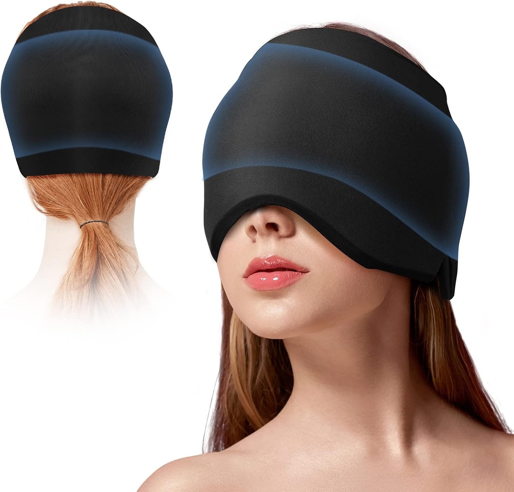 감기 & 뜨거운 치료를 가진 Migraine를 위한 Migraine 얼음 머리 포장 두통 기복 모자 더미 눈을 위한 가동 가능한 얼음 머리 포장은 긴장 Sinus & 긴장을 위한 두통 기복 모자를 압축합니다