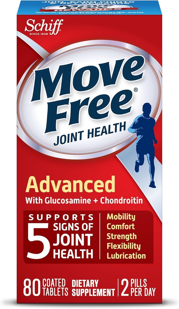 무료 고급 이동, 80 태블릿 - Glucosamine 및 Chondroitin과 공동 건강 보충