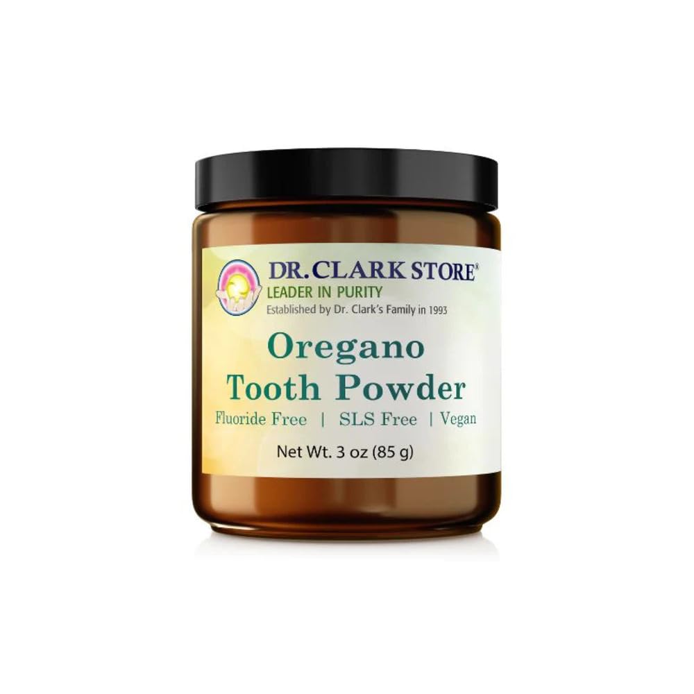 Dr. Clark Oregano Tooth Powder – 3oz, 자연적인 구두 건강 & Tooth Whitening 공식