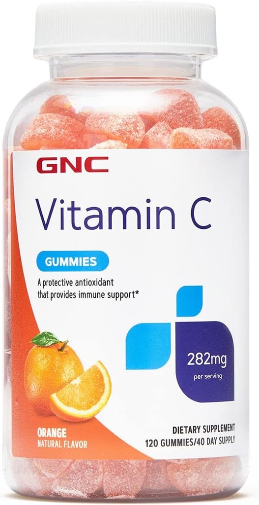 GNC 비타민 C 구미 - 282mg | 면역 지원 | 120 구미