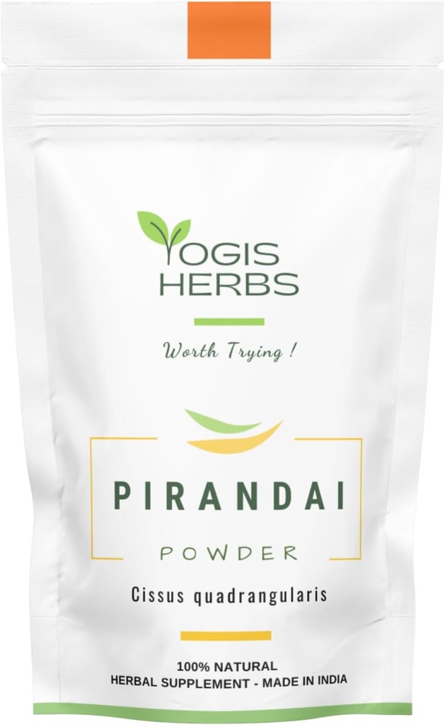 YOGIS HERBS Pirandai Powder (Cissus 사각형) - 초본 보충 (3.5 Ounce)