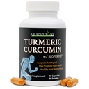 BioPerine를 가진 GreenIVe Turmeric Curcumin 90 Curcumin 46X 더 높은 흡수를 가진 캡슐