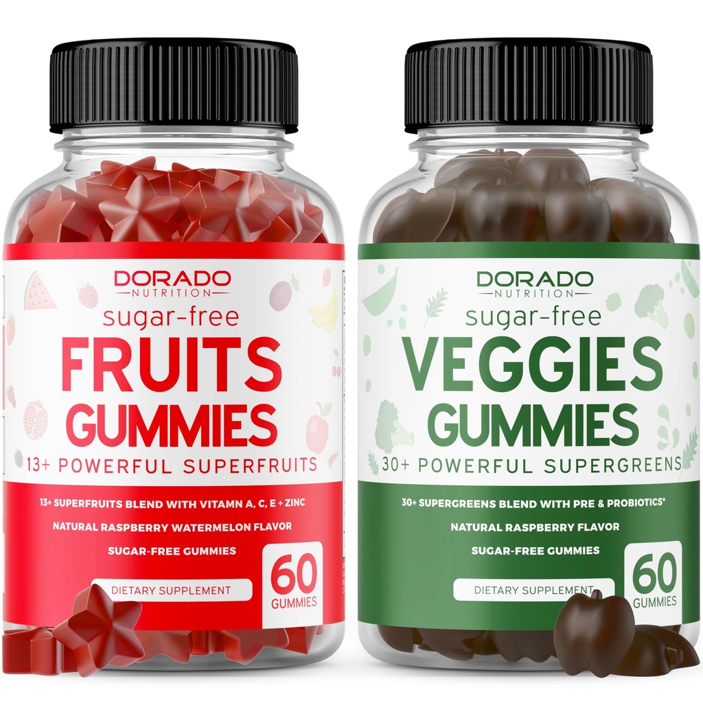 과일과 채소 보충교재 (120의 Gummies) - 성인을 위한 우수한 설탕 자유로운 Superfood 최고 녹색 & 과일 Gummies - 남자 & 여자를 위한 Immunity 지원 - 비 GMO, Vegan 안전 & 미국에서 만드는