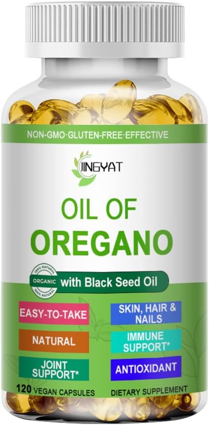 Oregano Softgels의 기름, Immune 지원 소화 건강을 위한 까만씨 기름을 가진 Oregano의 유기 기름, 높은 Carvacrol & Thymoquinone Oregano 기름, 근거한 식물, 비 GMO, 120 조사