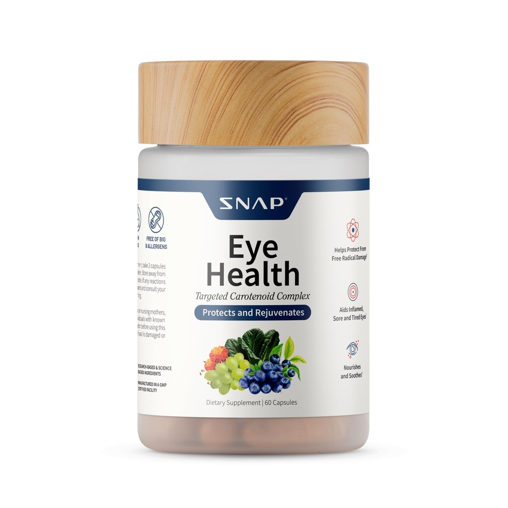 황급한 보충 교재 Lutein, Zeaxanthin, Bilberry & Lycopene를 가진 눈 건강 캡슐 – 지원 시각, 눈 기능 & 전반적인 눈 건강 – 60의 캡슐