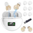 Hearing Aids for seniors and Adults - 휴대용 충전 케이스 및 버튼 볼륨 제어를 사용하여 보이지 않는 보청기를 취소 노이즈와 충전식 보청기