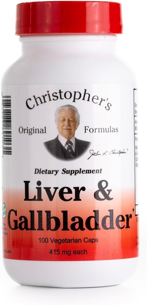 412494-Christopher's Liver 및 Gall Bladder - 425 mg - 100 채식 캡슐