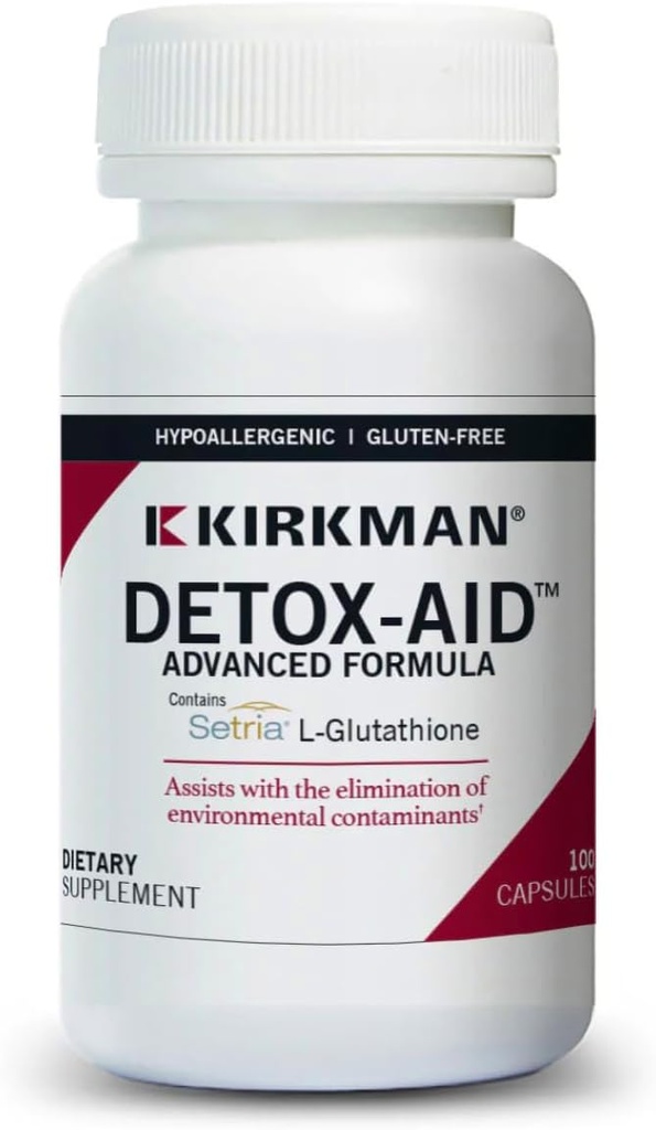 Kirkman - Detox-Aid 고급 공식 - 100 캡슐 - 산화 방지제 지원 - 도신 제거 - Hypoallergenic