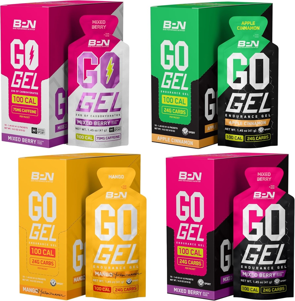 BARE 성능 NUTRITION BPN Go Gel 메가 다양성 팩 번들